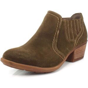 EARTH SHOES WOMEN 8 PEAKE PERU OLIVE GREEN ALMOND TOE ANKLE BOOTS